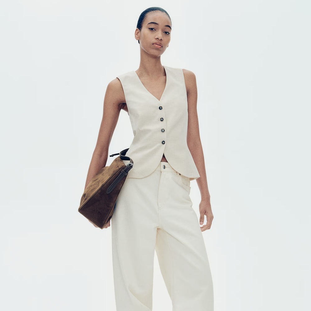 H&M Suit Vest in Cream - NWT